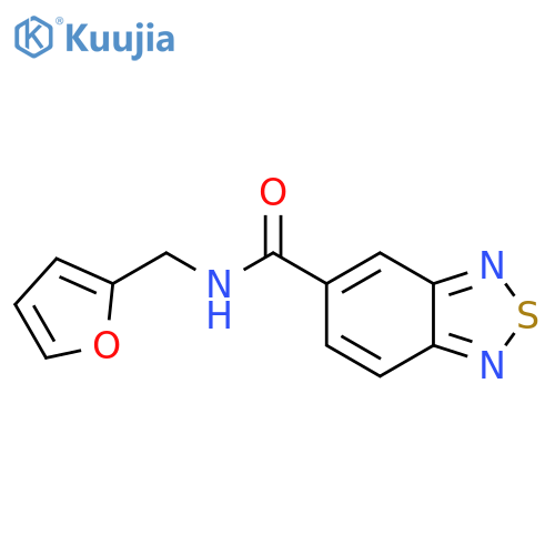 N-(furan-2-yl)methyl-2,1,3-benzothiadiazole-5-carboxamide structure