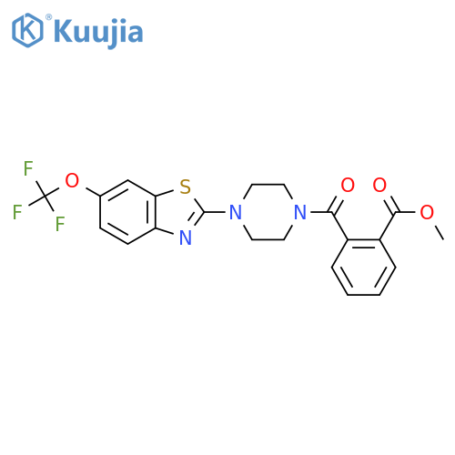 methyl 2-{4-6-(trifluoromethoxy)-1,3-benzothiazol-2-ylpiperazine-1-carbonyl}benzoate structure