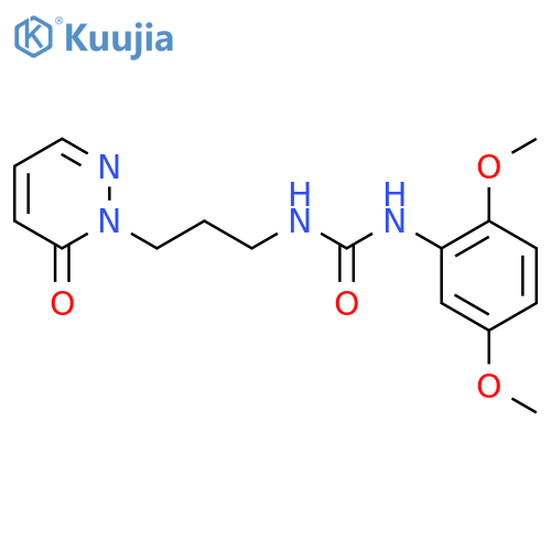 1-(2,5-dimethoxyphenyl)-3-3-(6-oxo-1,6-dihydropyridazin-1-yl)propylurea structure