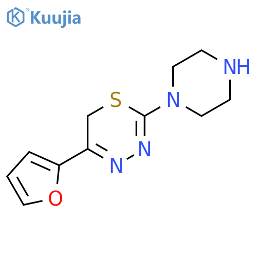 5-(furan-2-yl)-2-(piperazin-1-yl)-6H-1,3,4-thiadiazine structure
