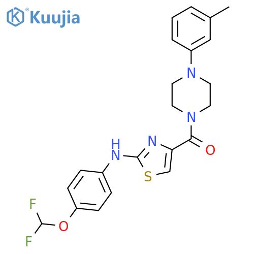N-4-(difluoromethoxy)phenyl-4-4-(3-methylphenyl)piperazine-1-carbonyl-1,3-thiazol-2-amine structure