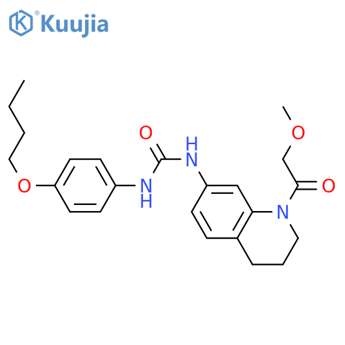 1-(4-butoxyphenyl)-3-1-(2-methoxyacetyl)-1,2,3,4-tetrahydroquinolin-7-ylurea structure