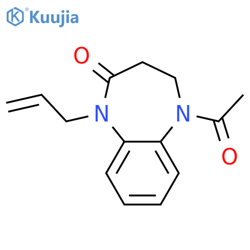 2H-1,5-Benzodiazepin-2-one,5-acetyl-1,3,4,5-tetrahydro-1-(2-propen-1-yl)- structure