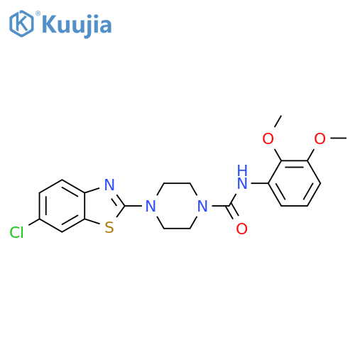 4-(6-chloro-1,3-benzothiazol-2-yl)-N-(2,3-dimethoxyphenyl)piperazine-1-carboxamide structure