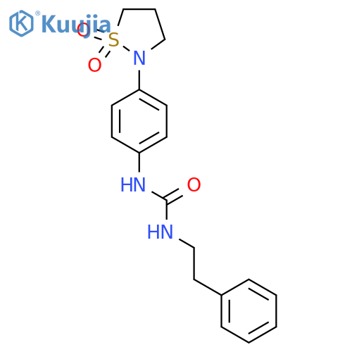 3-4-(1,1-dioxo-1lambda6,2-thiazolidin-2-yl)phenyl-1-(2-phenylethyl)urea structure