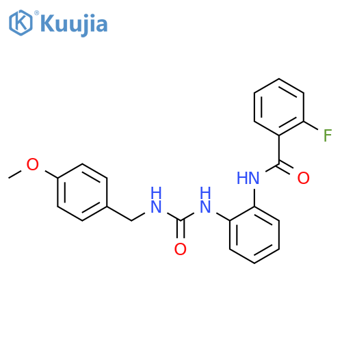 2-fluoro-N-2-({(4-methoxyphenyl)methylcarbamoyl}amino)phenylbenzamide structure