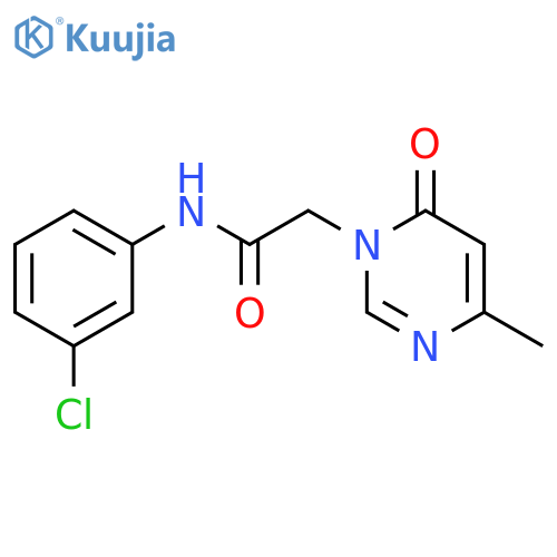 N-(3-chlorophenyl)-2-(4-methyl-6-oxo-1,6-dihydropyrimidin-1-yl)acetamide structure