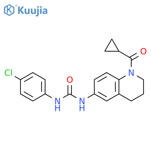 1-(4-chlorophenyl)-3-(1-cyclopropanecarbonyl-1,2,3,4-tetrahydroquinolin-6-yl)urea structure