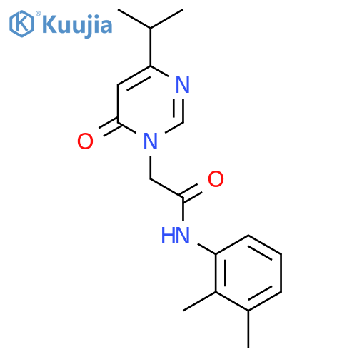 N-(2,3-dimethylphenyl)-2-6-oxo-4-(propan-2-yl)-1,6-dihydropyrimidin-1-ylacetamide structure