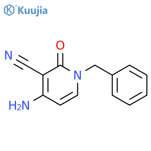 3-Pyridinecarbonitrile, 4-amino-1,2-dihydro-2-oxo-1-(phenylmethyl)- structure