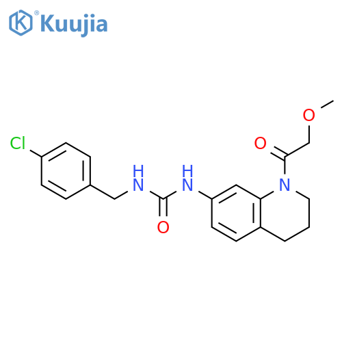 1-(4-chlorophenyl)methyl-3-1-(2-methoxyacetyl)-1,2,3,4-tetrahydroquinolin-7-ylurea structure