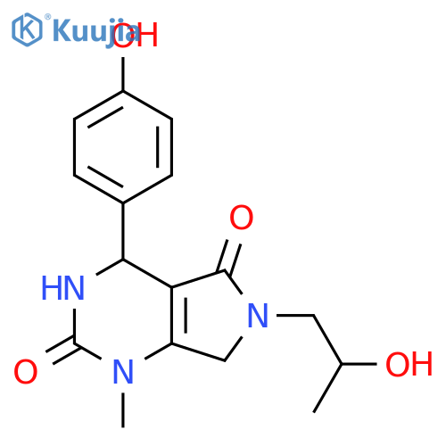4-(4-hydroxyphenyl)-6-(2-hydroxypropyl)-1-methyl-1H,2H,3H,4H,5H,6H,7H-pyrrolo[3,4-d]pyrimidine-2,5-dione structure