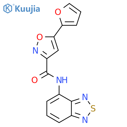 N-(2,1,3-benzothiadiazol-4-yl)-5-(furan-2-yl)-1,2-oxazole-3-carboxamide structure