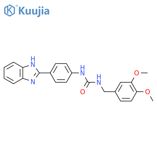 3-4-(1H-1,3-benzodiazol-2-yl)phenyl-1-(3,4-dimethoxyphenyl)methylurea structure