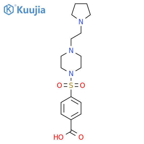 4-({4-2-(Pyrrolidin-1-yl)ethylpiperazin-1-yl}sulfonyl)benzoic Acid structure
