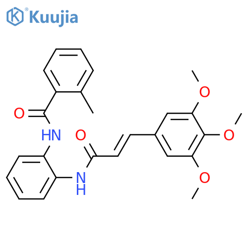 2-methyl-N-{2-(2E)-3-(3,4,5-trimethoxyphenyl)prop-2-enamidophenyl}benzamide structure