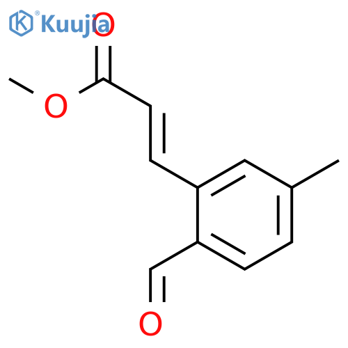 2-PROPENOIC ACID, 3-(2-FORMYL-5-METHYLPHENYL)-, METHYL ESTER, (E)- structure