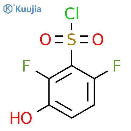 2,6-difluoro-3-hydroxybenzene-1-sulfonyl chloride structure
