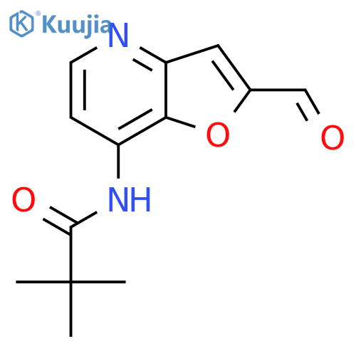 N-(2-Formylfuro3,2-bpyridin-7-yl)pivalamide structure