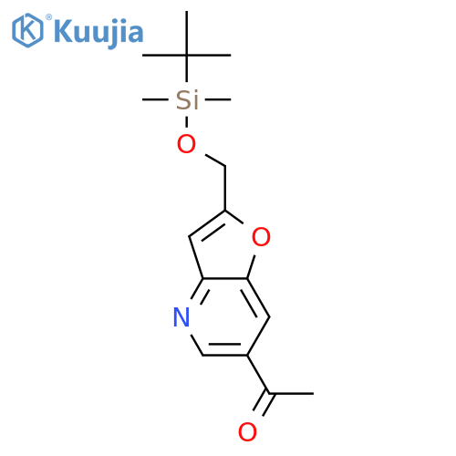 1-(2-((tert-Butyldimethylsilyloxy)methyl)furo3,2-bpyridin-6-yl)ethanone structure