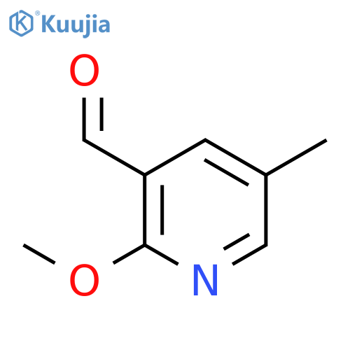2-methoxy-5-methylpyridine-3-carbaldehyde structure