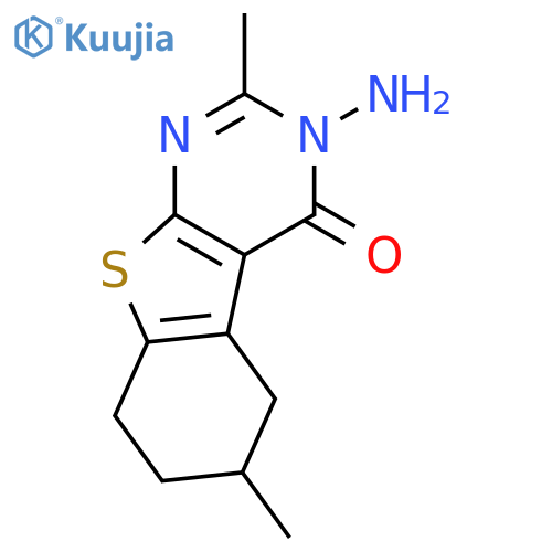 [1]Benzothieno[2,3-d]pyrimidin-4(3H)-one,3-amino-5,6,7,8-tetrahydro-2,6-dimethyl- structure