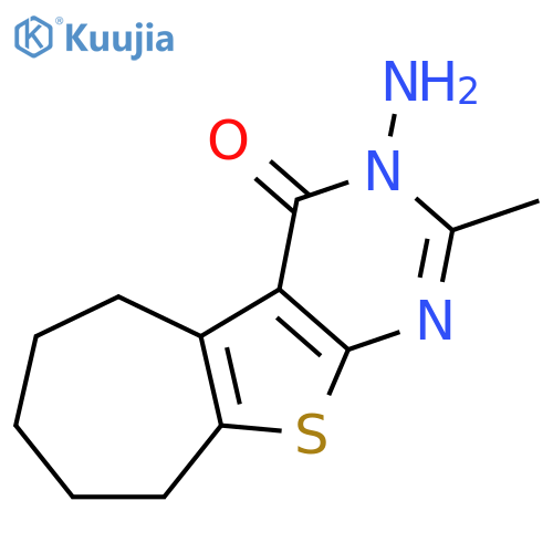 4-amino-5-methyl-8-thia-4,6-diazatricyclo[7.5.0.02,?]tetradeca-1(9),2(7),5-trien-3-one structure