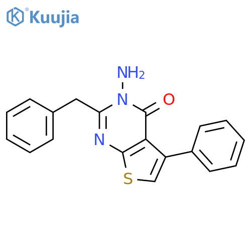 Thieno[2,3-d]pyrimidin-4(3H)-one,3-amino-5-phenyl-2-(phenylmethyl)- structure