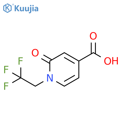 2-OXO-1-(2,2,2-TRIFLUOROETHYL)-1,2-DIHYDROPYRIDINE-4-CARBOXYLIC ACID structure