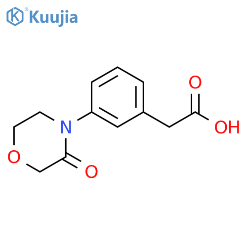 2-3-(3-oxomorpholin-4-yl)phenylacetic acid structure