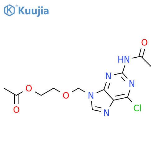 N-9-2-(Acetyloxy)ethoxymethyl-6-chloro-9H-purin-2-ylacetamide structure