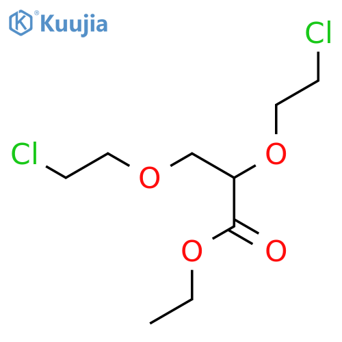 Propanoic acid, 2,3-bis(2-chloroethoxy)-, ethyl ester structure