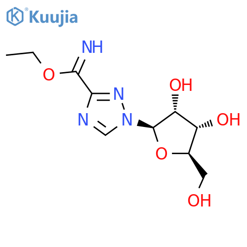 1H-1,2,4-Triazole-3-carboximidicacid, 1-b-D-ribofuranosyl-, ethyl ester structure