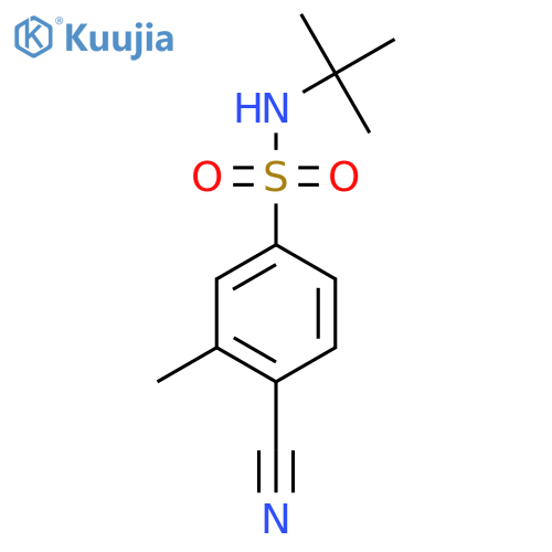 N-Tert-butyl-4-cyano-3-methylbenzenesulfonamide structure