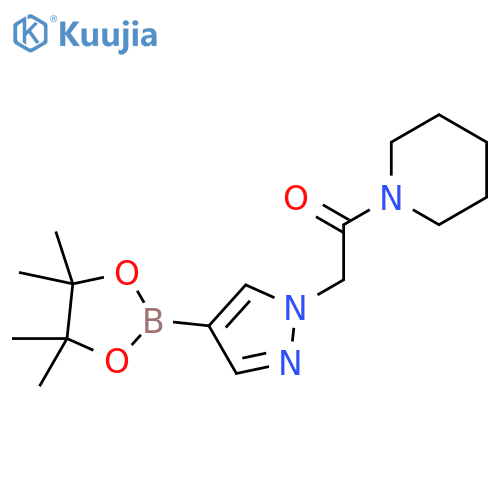 (1-(2-Oxo-2-(piperidin-1-yl)ethyl)-1H-pyrazol-4-yl)boronic Acid Pinacol Ester structure