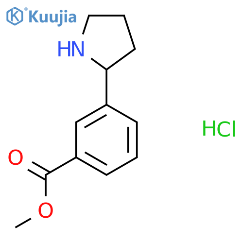 Methyl 3-(pyrrolidin-2-yl)benzoate hydrochloride structure