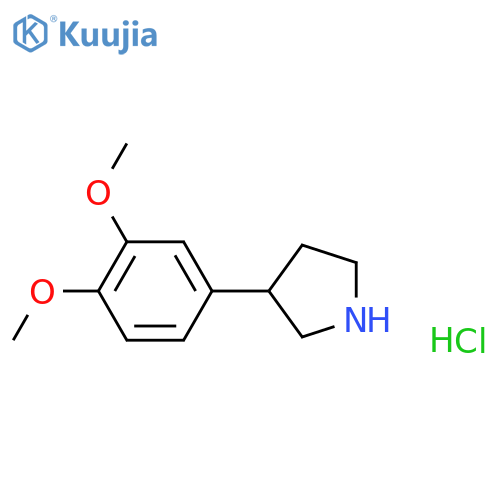 3-(3,4-DIMETHOXYPHENYL)PYRROLIDINE HYDROCHLORIDE structure