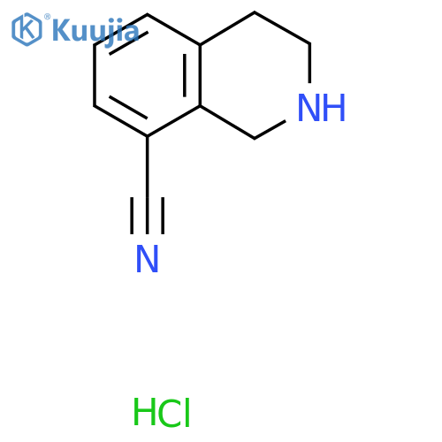 1,2,3,4-Tetrahydroisoquinoline-8-carbonitrile hydrochloride structure
