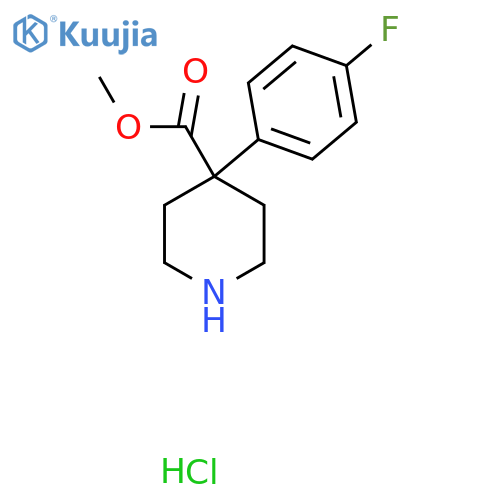 Methyl 4-(4-fluorophenyl)piperidine-4-carboxylate hydrochloride structure