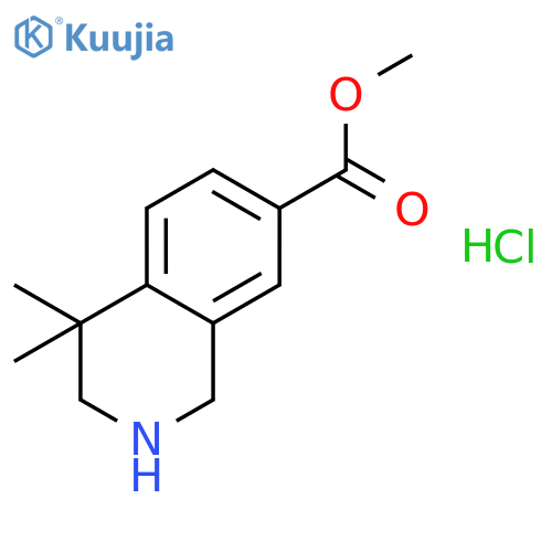 Methyl 4,4-dimethyl-1,2,3,4-tetrahydroisoquinoline-7-carboxylate hydrochloride structure