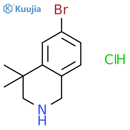 6-Bromo-4,4-dimethyl-1,2,3,4-tetrahydroisoquinoline hydrochloride structure