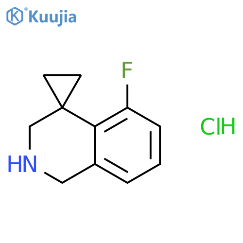 5-fluorospiro[2,3-dihydro-1H-isoquinoline-4,1'-cyclopropane];hydrochloride structure
