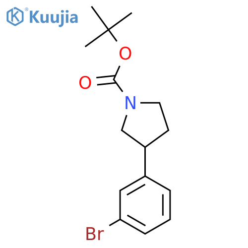 Tert-butyl 3-(3-bromophenyl)pyrrolidine-1-carboxylate structure