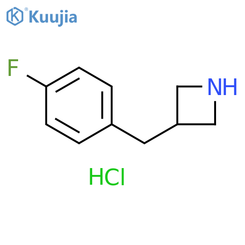 3-[(4-fluorophenyl)methyl]azetidine hydrochloride structure