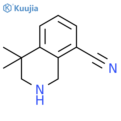 4,4-Dimethyl-1,2,3,4-tetrahydroisoquinoline-8-carbonitrile structure