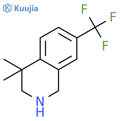 4,4-Dimethyl-7-(trifluoromethyl)-1,2,3,4-tetrahydroisoquinoline structure