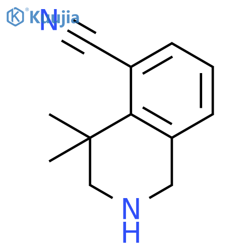 4,4-Dimethyl-1,2,3,4-tetrahydroisoquinoline-5-carbonitrile structure