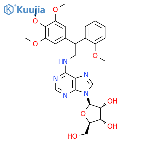 Adenosine, N-[2-(2-methoxyphenyl)-2-(3,4,5-trimethoxyphenyl)ethyl]- structure