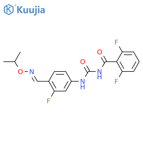 Benzamide, 2,6-difluoro-N-[[[3-fluoro-4-[(E)-[(1-methylethoxy)imino]methyl]phenyl]amino]carbonyl]- structure