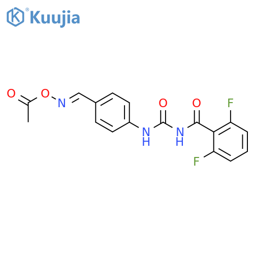Benzamide, N-[[[4-[(E)-[(acetyloxy)imino]methyl]phenyl]amino]carbonyl]-2,6-difluoro- structure